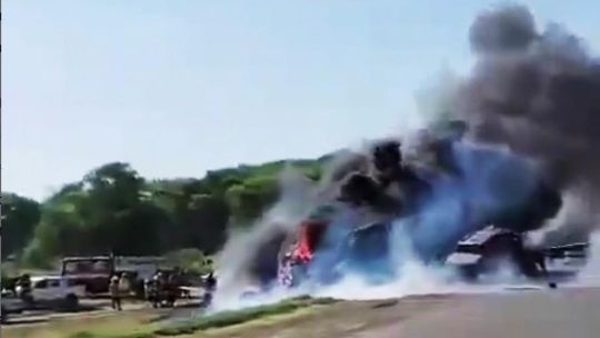 Santa Fe: dos camioneros murieron calcinados tras chocar en la Ruta Nacional 34