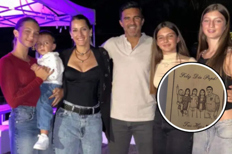 Mica Viciconte se llevó todas las miradas en el Día del Padre con las hijas de Cubero