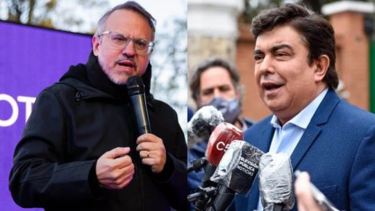 Mapa esquemático que muestra la avenida divisoria entre los municipios de Tres de Febrero y La Matanza en el Conurbano bonaerense.