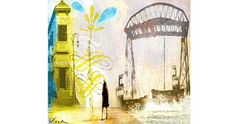 Ilustración de un sobre de carta y un periódico representando la sección de cartas de lectores