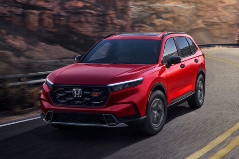 Honda CR-V 2027 en exhibición, vista frontal