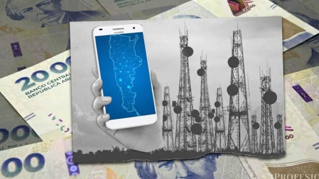 Gráfico representativo de la inversión en telecomunicaciones y la brecha digital en Argentina