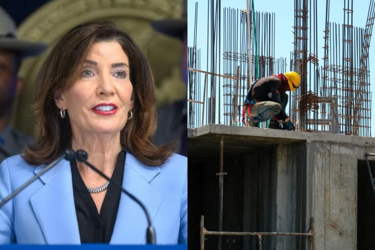Obras de construcción de carreteras y puentes en el norte del estado de Nueva York