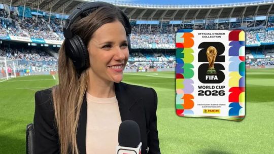 Luciana Rubinska periodista hablando sobre el álbum de figuritas del Mundial 2026