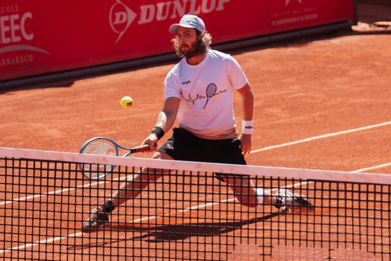 Marco Trungelliti, tenista argentino, celebrando un punto en el torneo ATP de Marrakech.