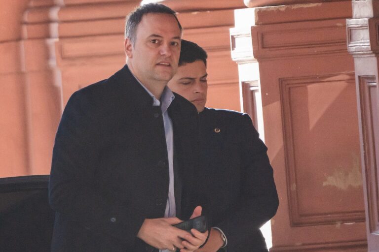 Fotografía de archivo de Manuel Adorni, vocero presidencial y jefe de Gabinete.