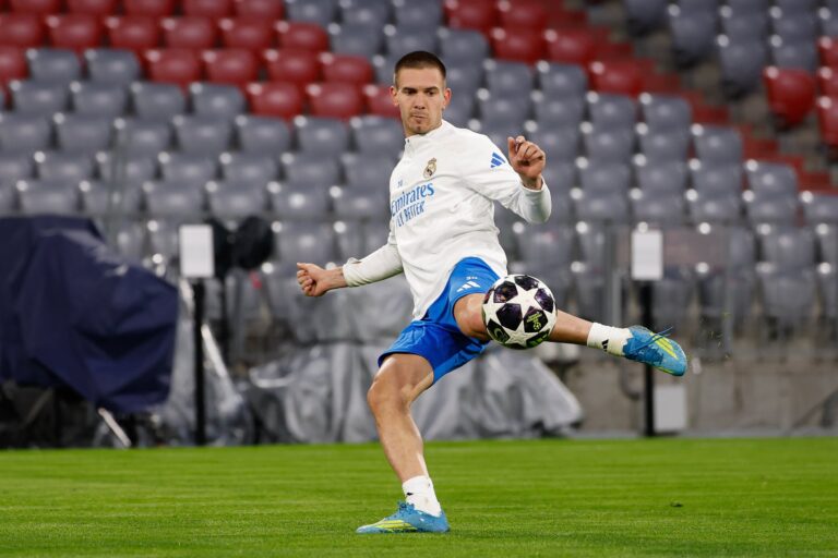 Jugadores del Real Madrid y Bayern Munich durante un partido anterior de la Champions League.