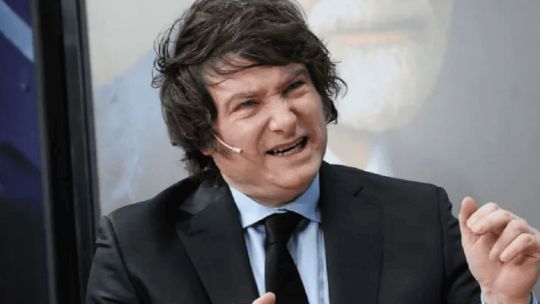 Fotografía de archivo de Javier Milei durante una entrevista.