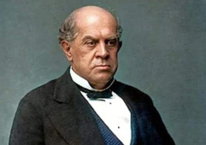 Retrato de Domingo Faustino Sarmiento o una edición antigua del libro 'Argirópolis'.