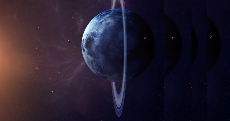 Representación astrológica de Urano en el signo de Géminis