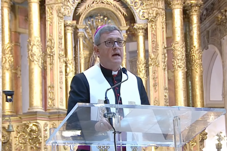 Arzobispo Jorge García Cuerva durante el Tedeum del 25 de mayo en la Catedral Metropolitana
