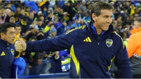 Milton Giménez durante un entrenamiento de Boca Juniors