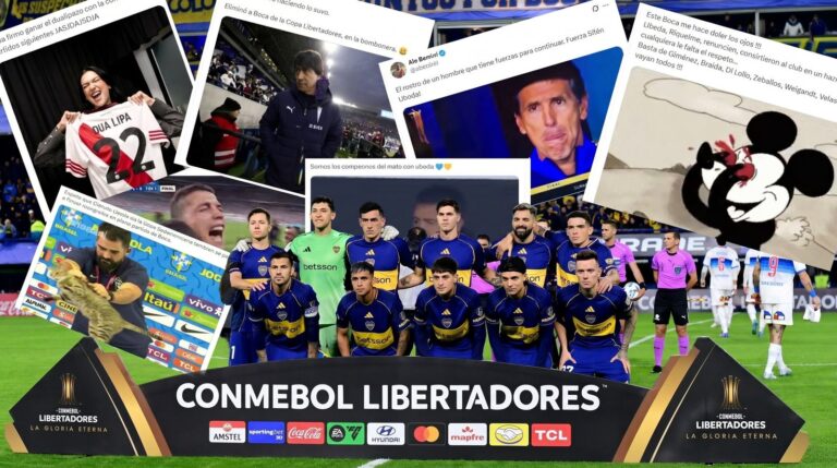 Jugadores de Boca Juniors tras la derrota ante Universidad Católica en La Bombonera