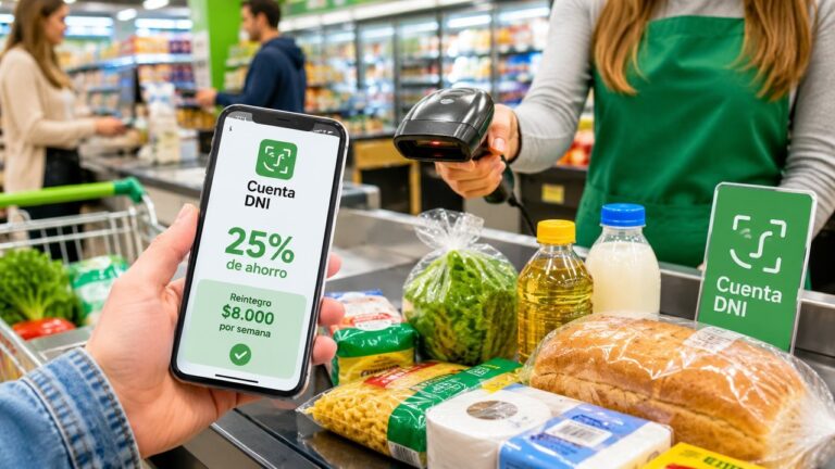 Aplicación Cuenta DNI en teléfono móvil con promociones de Banco Provincia