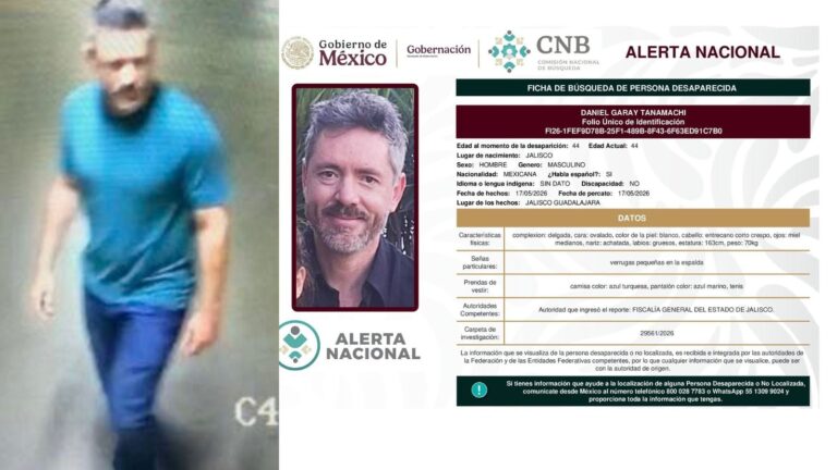 Fotografía del empresario Daniel Garay Tanamachi, desaparecido en Guadalajara