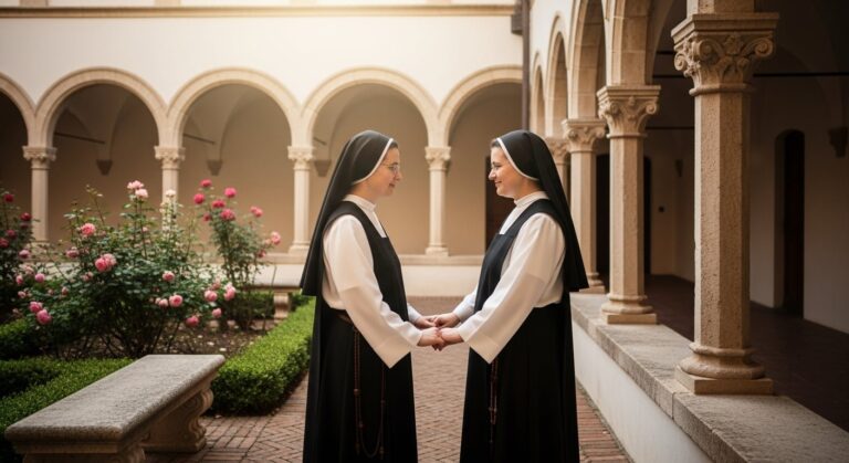 Francília Costa y Luiza Silvério, exmonjas, en una fotografía de su matrimonio