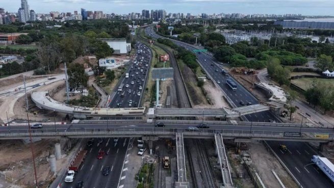 Obra de ampliación del Puente Labruna en Núñez, Ciudad de Buenos Aires