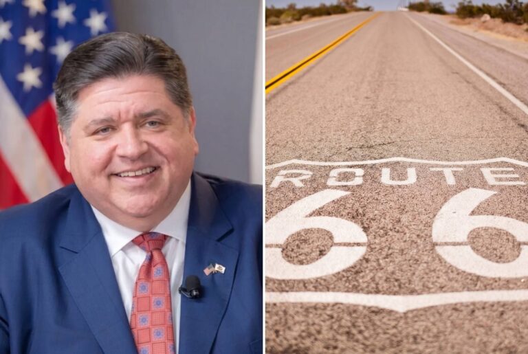 Cartel de la Ruta 66 en Illinois