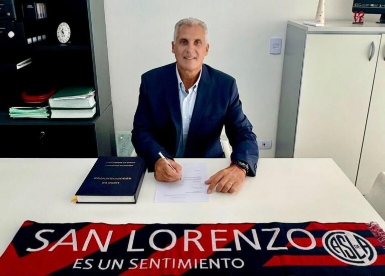 Marcelo Culotta en el acto electoral de San Lorenzo