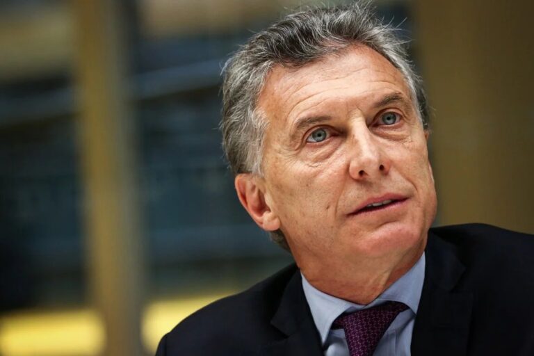 Mauricio Macri durante su discurso en el Club Galicia de Olivos
