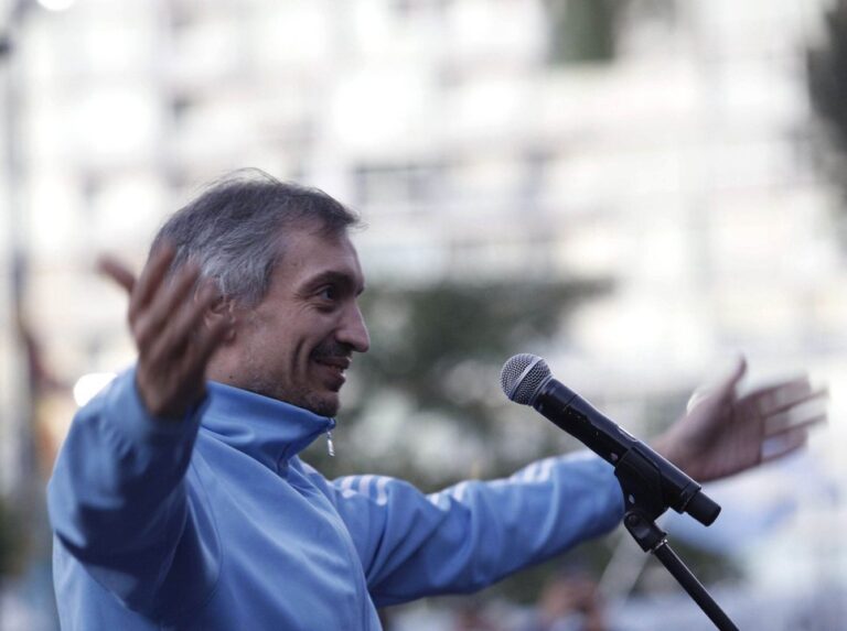 Máximo Kirchner en un acto político