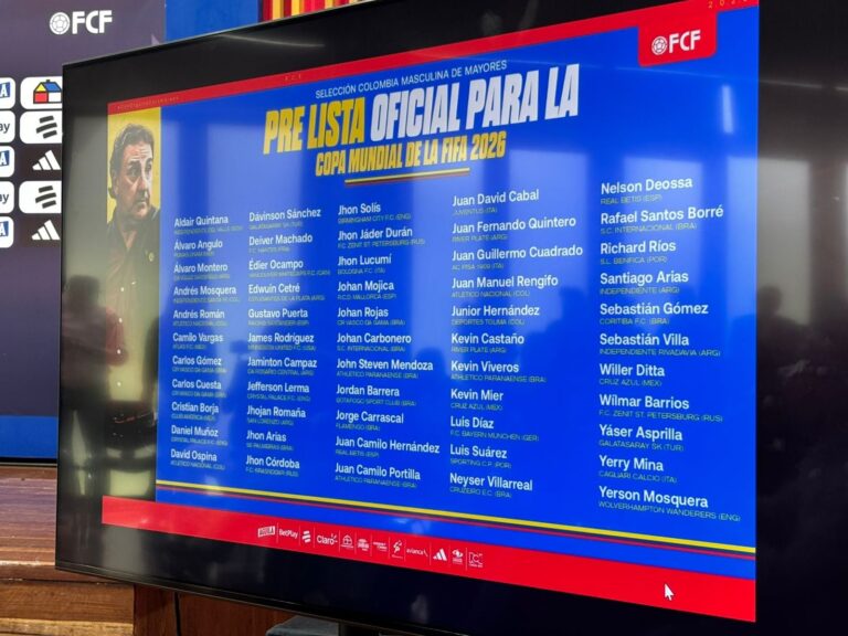 Selección Colombia en entrenamiento con el técnico Néstor Lorenzo