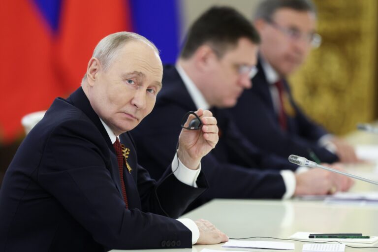 Vladimir Putin durante el desfile del Día de la Victoria en la Plaza Roja de Moscú