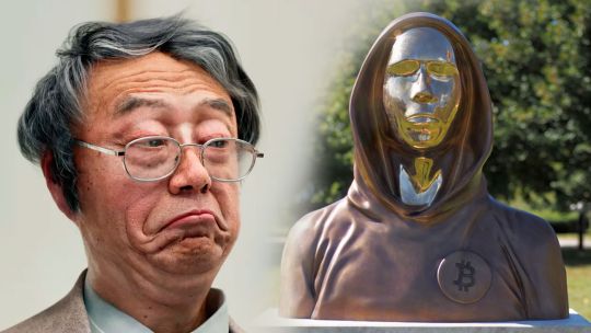 Representación del misterio de la identidad de Satoshi Nakamoto, creador de Bitcoin