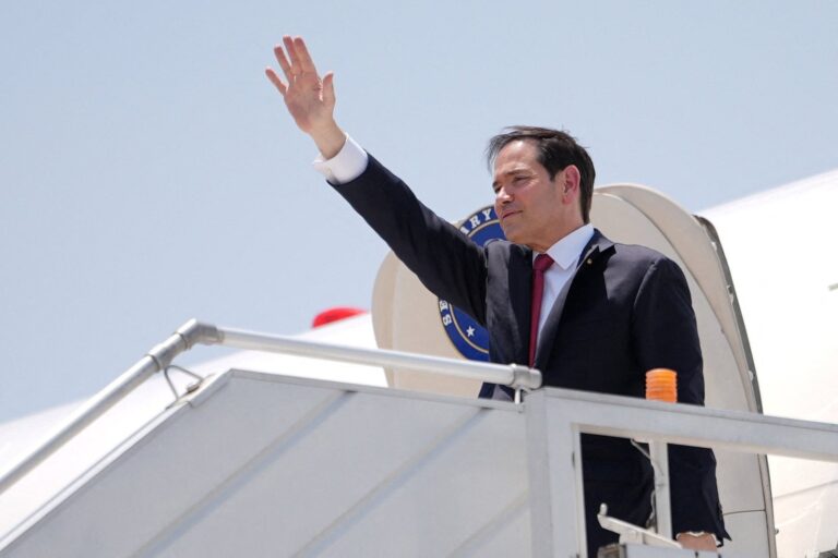 Marco Rubio durante una reunión de gabinete en la Casa Blanca