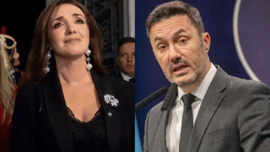 Victoria Villarruel y Luis Petri en un acto oficial