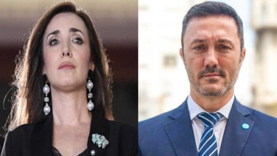 Victoria Villarruel y Luis Petri en un contexto judicial