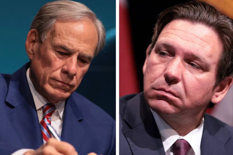 Gobernador de Texas Greg Abbott en una conferencia de prensa
