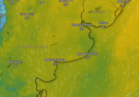 Mapa de alertas meteorológicas del SMN para el 9 de junio