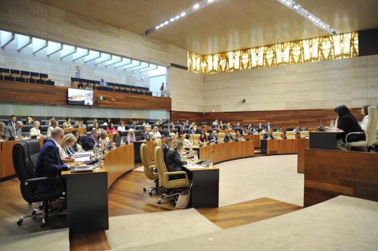 Sesión del pleno de la Asamblea de Extremadura