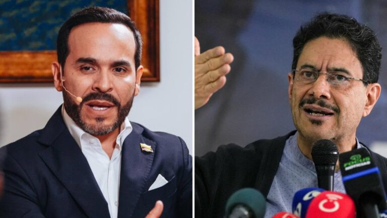 Candidatos presidenciales colombianos Iván Cepeda y Abelardo de la Espriella