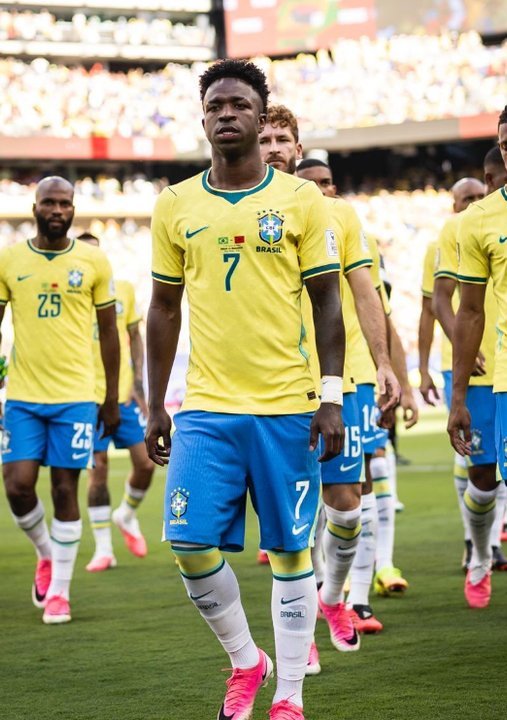 Jugadores de Brasil celebrando un gol ante Escocia en el Mundial 2026