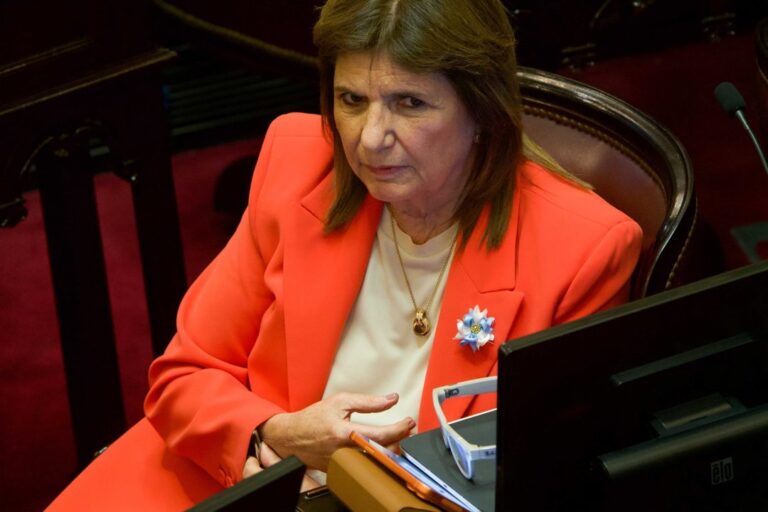 Patricia Bullrich junto a Manuel Adorni