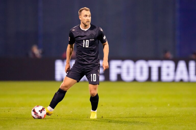 Christian Eriksen en el campo de juego durante un partido