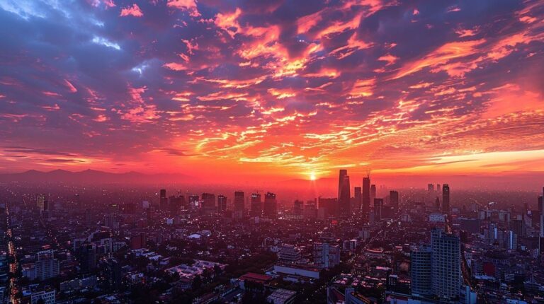Vista panorámica de Miami con cielo nublado