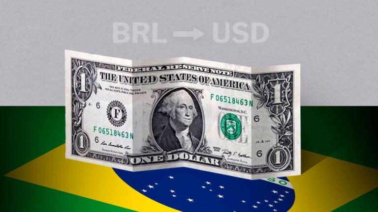 Gráfico de cotización del dólar frente al real brasileño