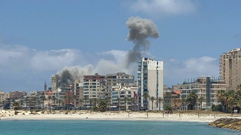 Bombardeo israelí en el sur de Líbano