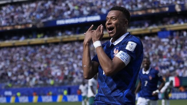 Kylian Mbappé celebrando un gol durante el partido Francia vs Senegal en el Mundial 2026