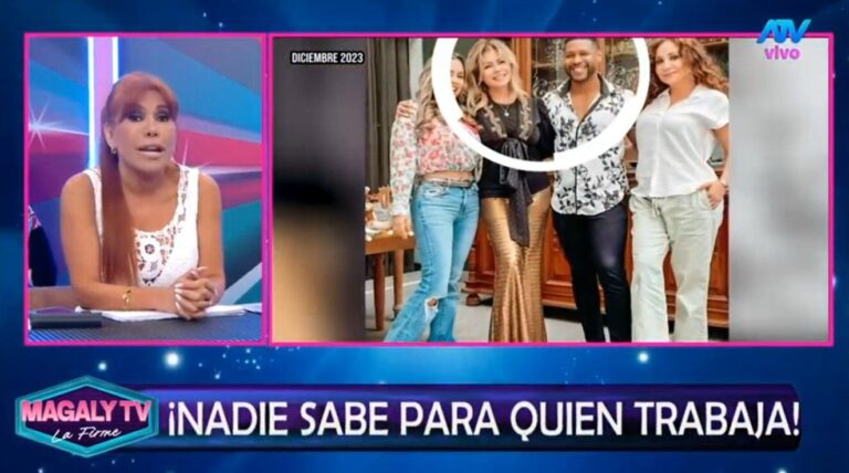 Gisela Valcárcel y Edson Dávila en un evento televisivo