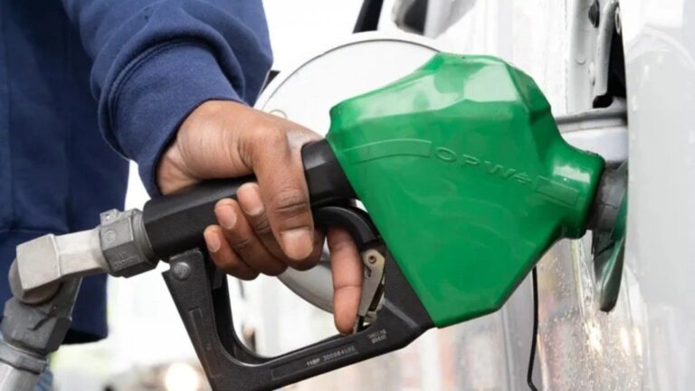 Estación de servicio con surtidores de combustible