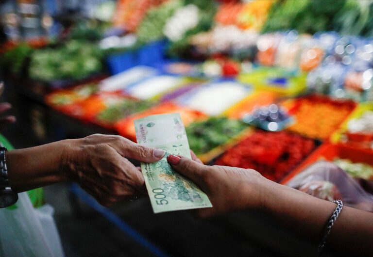 Gráfico de inflación mensual en Argentina