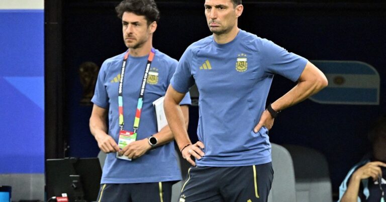 Lionel Scaloni en conferencia de prensa tras el partido Argentina vs Austria