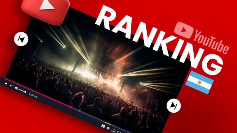 Captura de pantalla de la lista de tendencias de YouTube en Argentina