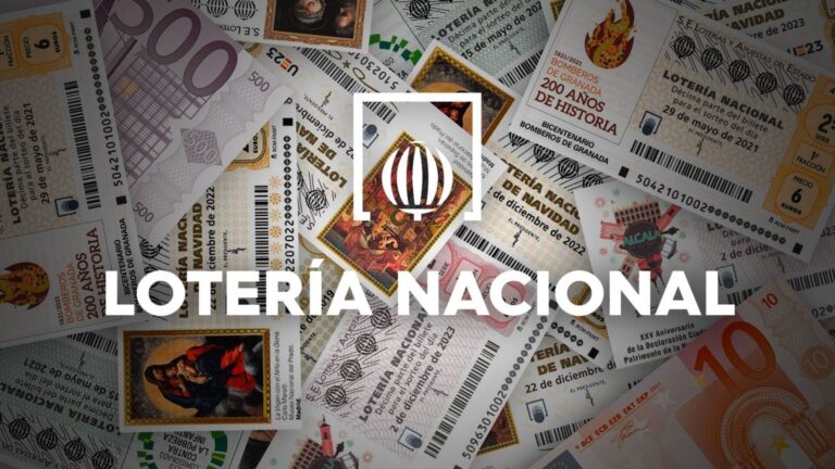 Boleto de Lotería Nacional con números ganadores