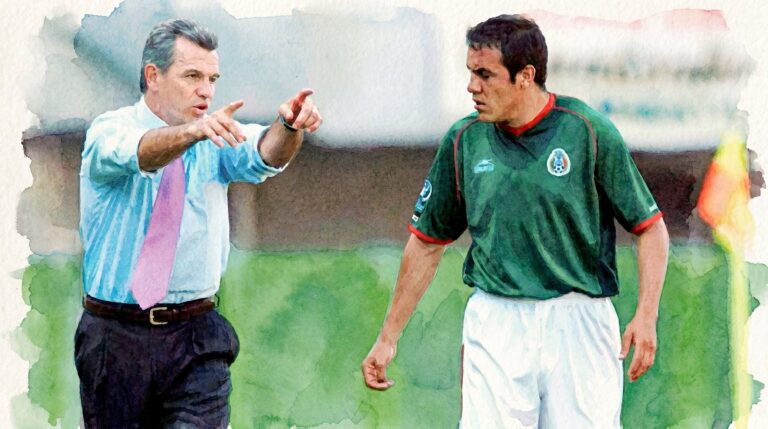Jugadores de la Selección Mexicana celebrando en un partido de fútbol