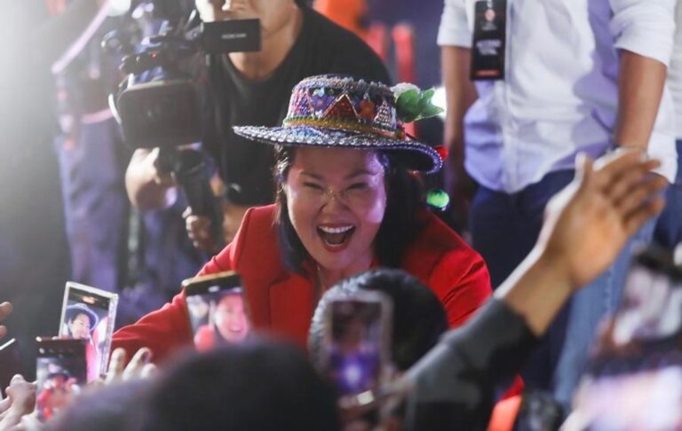 Javier Milei y Keiko Fujimori en fotografía de archivo
